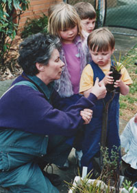 Carolyn with children